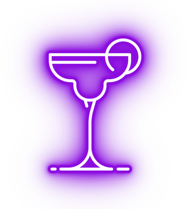 Neon purple margarita icon